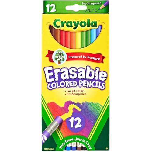 Crayola 68-4412 12 Piece Erasable Colored Pencils - 2 Pack