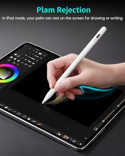 MEKO Stylus Pen for iPhone & Android & iPad, Dual-Mode Active Stylus | Dual-Mode Control, 2X Fast Charge,Fine Active Pencil for Smartphone Apple Switch Tablet All Touch Screen-White - color: White