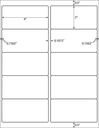 BESTEASY 2x4 Shipping Labels, FBA 10 Up Address mailing Labels, 100 Sheets Sticker Labels Compatible Laser/Inkjet(1000 Labels) - size: 100 sheets, style: 10 up-2"x4"