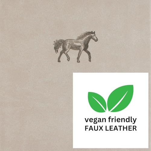 RICCO BELLO Lined Journal Notebook, Horse, Faux Leather Hardcover | With Pen Holder, College Ruled, 96 Sheets / 192 Pages, 5.7 x 8.4 Inches - color: Horse