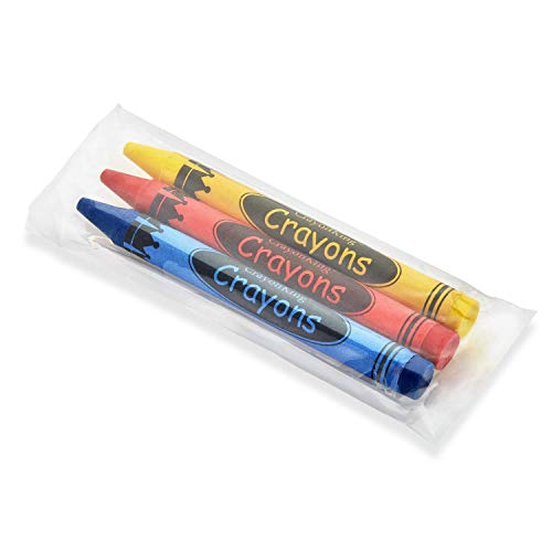 CrayonKing 2,160 Bulk Crayons, 720 Cello 3-Packs, Party Favors | Non-Toxic, Perfect for Restaurants, Perfect for Classrooms, Goodie Bag Fillers, Individually Wrapped, 3 Assorted Colors - style: 720 Sets of 3-Pack Crayons (2,160 Ct)