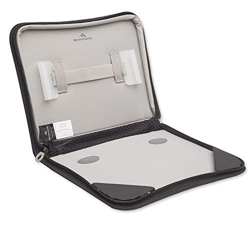 Brenthaven Tred Zip Folio Work-in Case Fits 13 inch Laptops, MacBooks and Chromebooks - Durable, Lightweight, and Secure Protection for College, Office, Business or Personal Use - Black