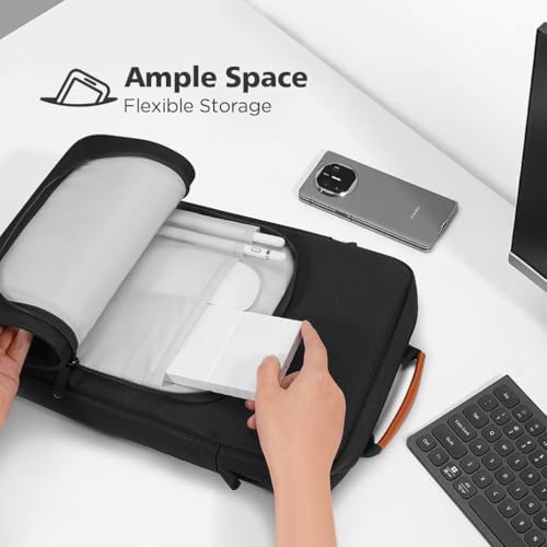 KIZUNA Tablet Sleeve Case 12.5 Inch Shoulder Bag for 13" 13.6" MacBook Air M3 M2/ MacBook Pro 14 M1 M2/12.9" 13" iPad Pro M4/ iPad Air M2 Tablet/13 inch Surface Pro 10 9 8/13.4" XPS 13 Samsung,Black - color: Black, size: 12-13 Inch / MacBook Air 13 M3 202