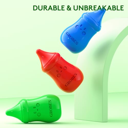 24 Colors Toddler Crayons Non-Toxic, Unbreakable crayons for toddlers 1-3 -, Easy to Hold - color: 24 Colors