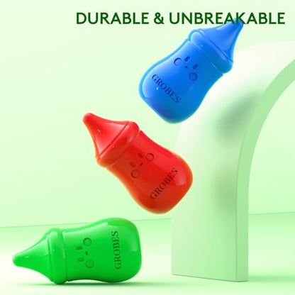 24 Colors Toddler Crayons Non-Toxic, Unbreakable crayons for toddlers 1-3 -, Easy to Hold - color: 24 Colors