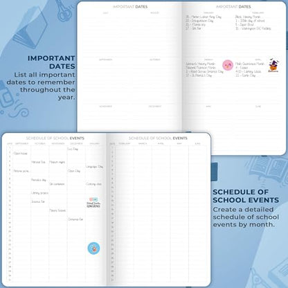 Clever Fox Teacher Planner, School & Homeschool Book, B5 Size Mystic Blue | Undated, 7x10, lay-flat binding, heavy-duty hardcover, teacher lesson weekly & daily planner, homeschool supplies - color: Mystic Blue, size: Smaller than A4 (7″ x 10″)
