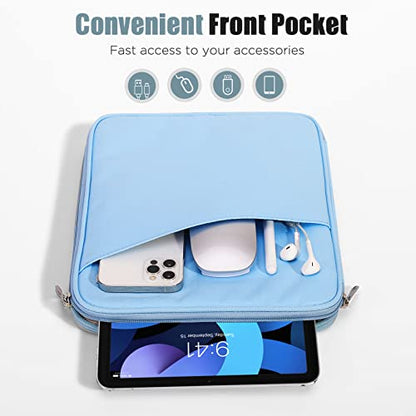 TiMOVO 9-11" Tablet Sleeve Bag for iPad 11-inch A16 2025, iPad 10.9"/10.2"| Air 11 Inch/5th/4th Gen. 10.9", Galaxy Tab A9+/A11Plus 11", Protective Bag with Pocket, Light Blue - color: Light Blue, size: 9-11 Inch