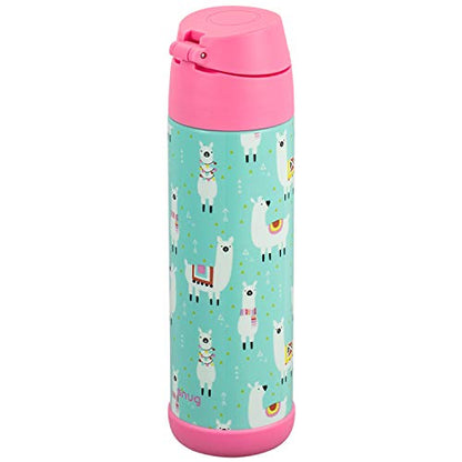 Snug Insulated Kids Water Bottle with Straw & Spout – Double-Wall Stainless Steel, Leakproof, Easy-Flip Lid – For School, Travel, Toddlers & Big Kids - Llamas, 17oz - color: Llamas, size: 16.9 Ounces