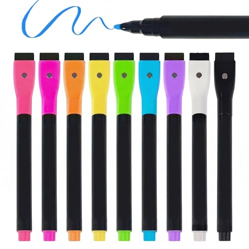 9 Color Neon Paint Markers for LED Note Board with Colors, Fluorescent Ink Design, Erasable Markers for LED Writing Boards, Best Gift for Kids
