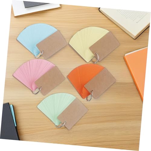 OSALADI 5Pcs Loose Leaf Flash Cards with Binder Rings Blank Note Cards for Studying Creative Writing Travel Diaries Compact Practical Design