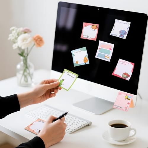 48 Pads Funny Sticky Notes for Work 3x3 Inches Positive Emotional Support Gift Funny Lined Memo Note Pads for Office Coworker Gifts Employee Appreciation Supplies. (Funny)