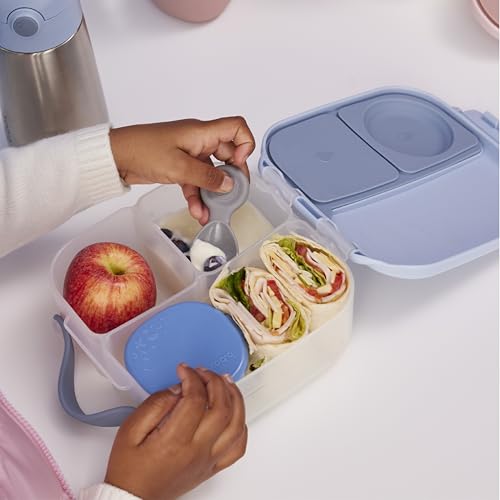 b.box Mini Lunch Box Kids | 4.25 Cup Leak Proof Bento Box for Kids Ages 3+ | 3 Compartment Snack Containers, School Lunch Container, Dishwasher Safe, BPA-Free, PFAS-Free - Chill Out - color: Chill Out, size: 1-pack