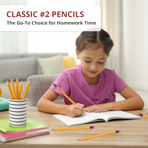 Taja 150 Pack #2 HB Pencils, Bulk Pre-Sharpened Wood-Cased Pencils with Erasers, Large Pack Writing & Drawing Pencils for School Classroom Testing, Yellow - color: Yellow