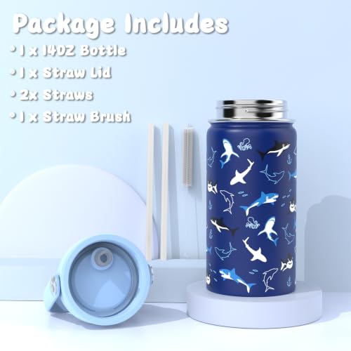 Bento Lunch Box for Kids Adult, Leakproof 3-4 Compartment Bento Box Set with Insulated Food Jar,Water Bottle, Lunch Bag, School Lunch Container for Toddler Teen Girls Boys Ages 3+(Shark) - color: Shark