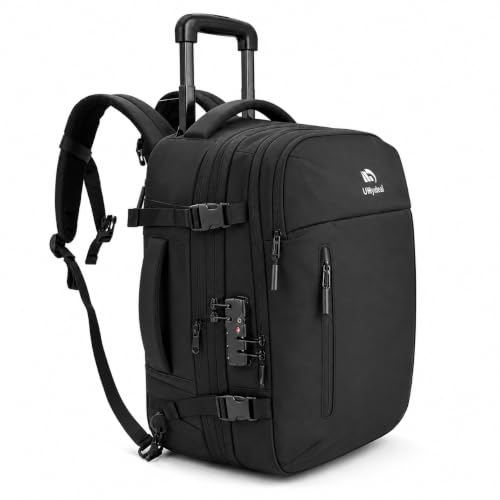 Rolling Backpack Travel, Expandable Suitcase with Lock,USB C Ports | Anti-Theft,Waterproof,58-72L Compression Carry On Luggage,Roller Backpack with Hinomoto Wheels,YKK zippers,for Flight, Trips - size: Large
