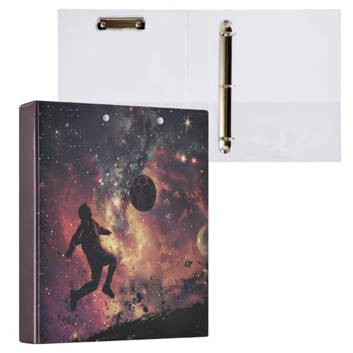Football 3-Ring Binder,1.5 Inch D-Ring Organizer Folder Clipboard Binder for Work Office School - color: Coloe9