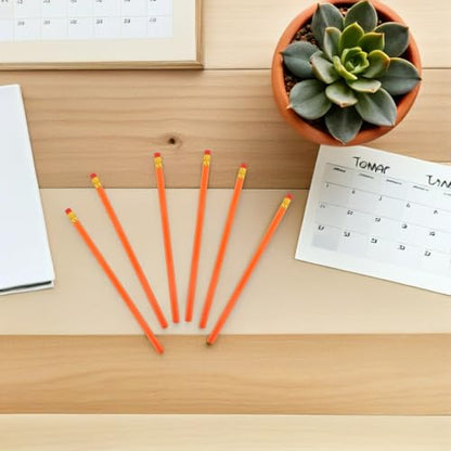 Uonlytech 24pcs Hb Pencils with Erasers for School Classroom Writing and Drawing, Yellow Wooden Pencils for Students and Homework