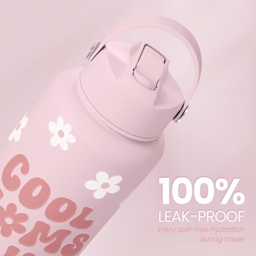 SANDJEST Mom Water Bottle, Cool Moms Club Bottles 32oz Stainless Steel Insulated with Lid, Mom Gifts from Daughter Son, Gifts for Mother's Day Christmas Birthday - color: Mom 1
