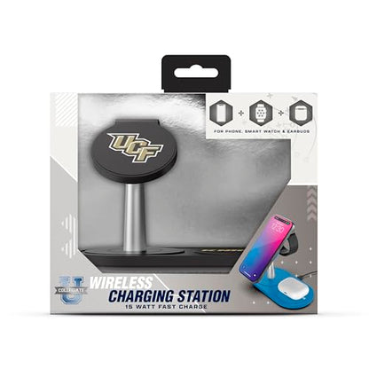 SOAR Collegiate 3-in-1 Wireless Charging Station - color: UCF Knights