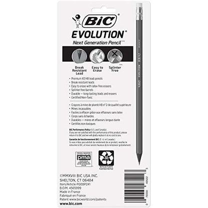BIC Evolution Cased Pencil, 2 Lead, Gray Barrel, 24-Count - color: Gray, size: 1 Count (Pack of 1)