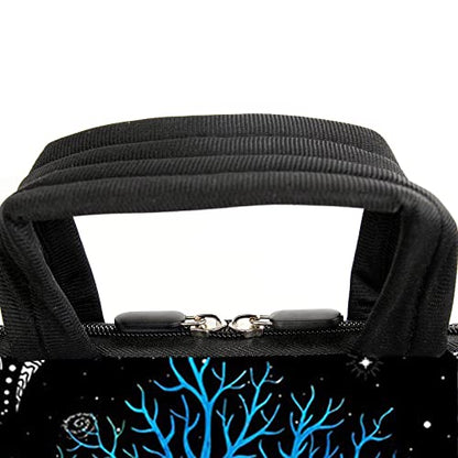 AMARY 13" 13.3" laptop sleeve chromebook case adjustable shoulder strap with handle accessory pocket (Colorful Tree) - color: Colorful Tree
