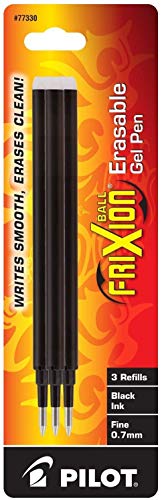 PILOT FriXion Gel Ink Refills for Erasable Pens, Fine Point, Black Ink, 6-Pack (77330)