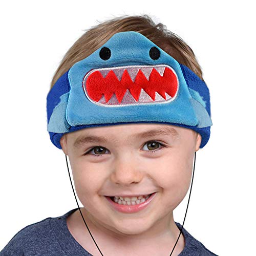Contixo H1 Kids Headphones, 85dB Volume Limiting with Adjustable Speakers Soft Children Fleece Headband Toddler Headphones - style: Shark