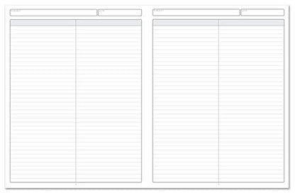 BookFactory 2 Column Columnar Book, Hardbound, 100 Pages - size: 2 Column, style: Laminate Hardbound