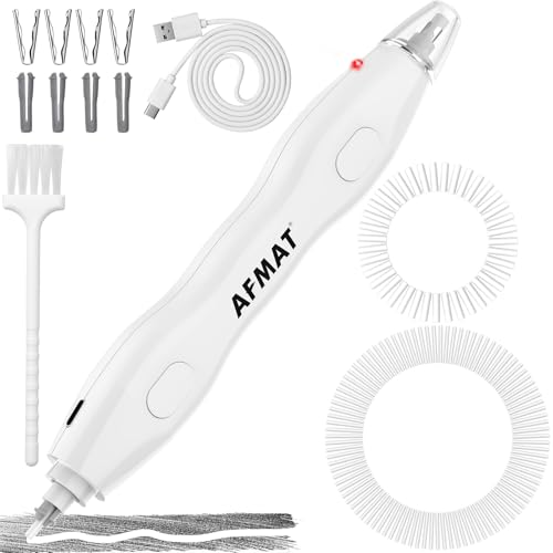 AFMAT Electric Eraser, Dual Tip, 140 Eraser Refills, Rechargeable Pencil Erasers for Artists, Electric Erasers for Drafting, Drawing, Painting, Sketching, Architectural Plans, Detailer Tool EE25 - color: White