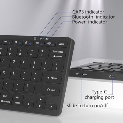 MMK Bluetooth Keyboard, Tablet Keyboard Compatible iPad 11th Generation,iPad 10th/9th/8th & Air 5th/4th, iPda Pro 13/12.9/11-Inch and Air 13/11-Inch Models and More Bluetooth-Enabled Devices-Black - color: Black