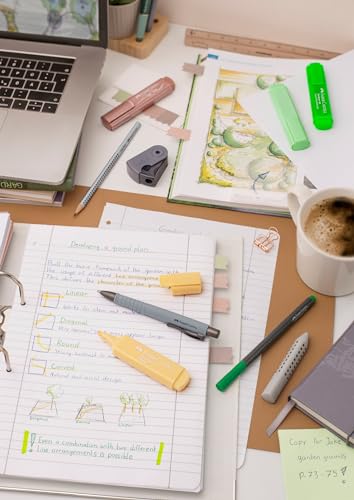 Faber-Castell Fluorescent Highlighters, 8 Neon Colors