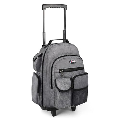 20" 2-in-1 Rolling Backpack,Backpack for Travel w/Wheels | Trolley Suitcase w/Telescopic Handle,Lightweight,Durable, Travel-Friendly, Unisex,2560-20''-Grey - color: JH-2560-Grey-20