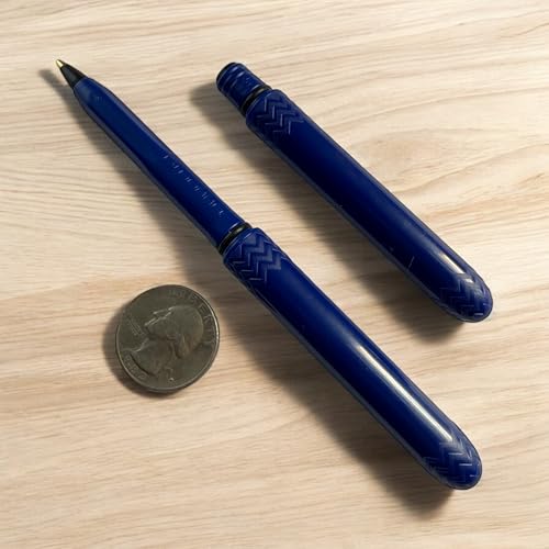The USA Made Pocket Pen – 8 Pack – compact, affordable, lightweight, EDC black ink ballpoint pen – waterproof and floats – carries small, writes big (Midnight Blue) - color: Midnight Blue