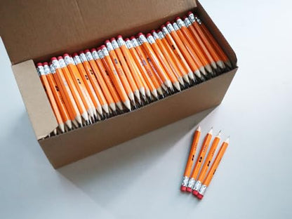 S & E TEACHER'S EDITION 400Pcs Half Pencils with Eraser Tops, Golf Pencil, Classroom, Pew - # 2 HB Pre-Sharpened Hexagon, Back to school, 400 Count Bulk Pack