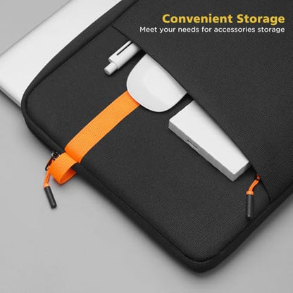 NIDOO Laptop Sleeve 13 inch Computer Carrying Case Cover for 13" MacBook Air M5 M4 2026/13.6" MacBook Air/Lenovo ThinkPad L13 Gen 4 / L13 Gen 5/13.3" Dell Latitude 7350 7340/ Microsoft HP EliteBook - color: Black, size: 13-13.3 Inch