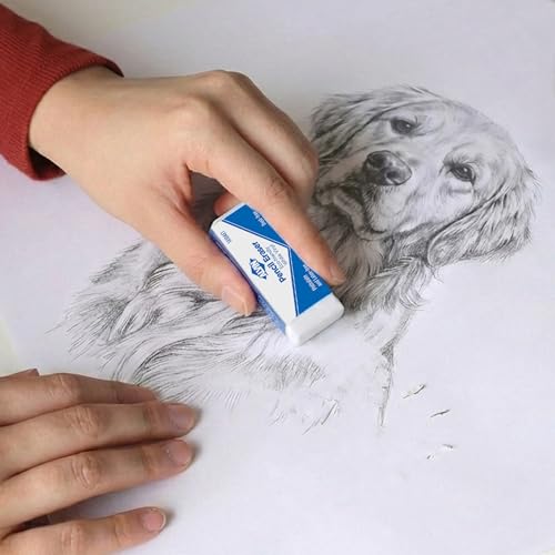 ALVIN White Vinyl Pencil Erasers Pack, Latex-Free, Ideal for Geometry, Drafting, and Engineering, Drawing, Architecture, and Art - Box of 3 - size: 3 Pack