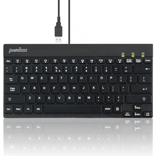 Perixx PERIBOARD-426 Wired Mini Low Profile Keyboard (Wired USB), US English Layout (11665) - style: wired - USB