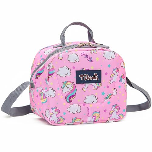 NEW TILAMI Kids Lunch Bag Double Insulated for tilami Rolling Backpack Girls Boys forTravel School Picnic, Unicorn Rainbow - color: Unicorn Rainbow