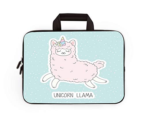 Universal 7~9 inch Kids Tablet Portable Neoprene Zipper Carrying Sleeve Case Bag Fits 7" 8" 8.5" 8.9" 9" iPad mini 5 4 3 2 1, Galaxy Tab A 8.0 (Cute Alpaca) - color: Cute Alpaca