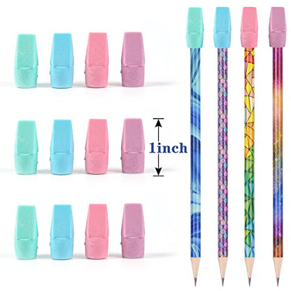 500 Pack Pencil Eraser Caps Pastel Colors Latex Free Pencil Pencil Eraser Toppers Arrowhead Caps Erasers for School Supplies,Light Color - color: Light Colour