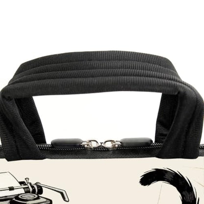 AMARY 13" 13.3" laptop sleeve chromebook case adjustable shoulder strap with handle accessory pocket (Cat-3) - color: Cat-3