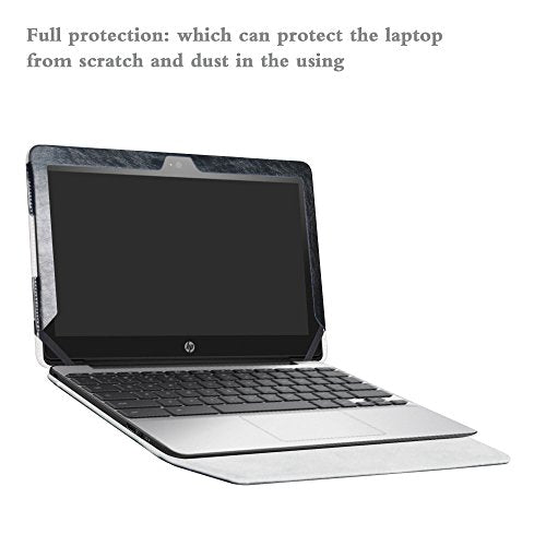 Protective Case Cover for HP Chromebook 11 G5 EE/G4/G3/G2/G4 EE/11-2000 Series Laptop(Warning:Not fit HP Chromebook 11 G6 EE/G5/G1/11-v000/11-1100 Series) 11.6",Black - color: Black