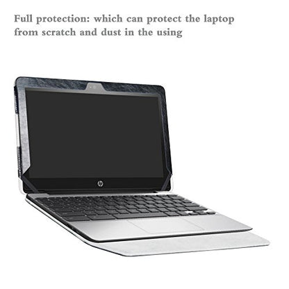 Protective Case Cover for HP Chromebook 11 G5 EE/G4/G3/G2/G4 EE/11-2000 Series Laptop(Warning:Not fit HP Chromebook 11 G6 EE/G5/G1/11-v000/11-1100 Series) 11.6",Black - color: Black