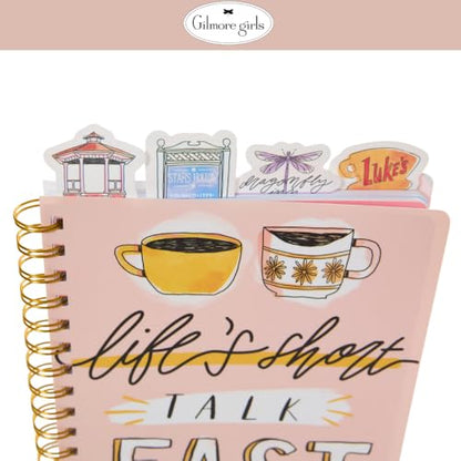 Gilmore Girls Tab Journal Notebook for Girls, Teens & Fans, Spiral Bound, 96 Lined Pages, 8 x 7 inches - style: Gilmore