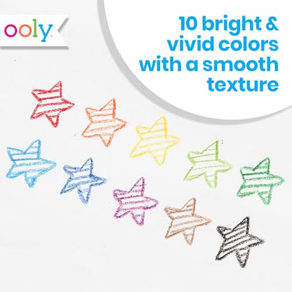 Ooly Yummy Yummy Scented Twist Up Crayons for Kids - Set of 10, Non-Toxic Fruit Scented Twist-Up Crayon Set, Ages 3+ - style: Twist Up Crayon