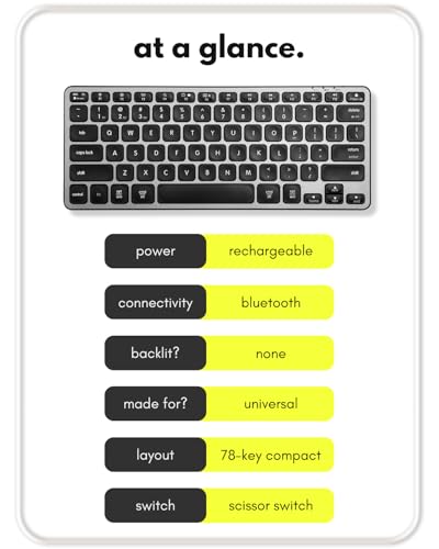 Macally Wireless Bluetooth Keyboard for Mac - Premium Multi Device Connectivity - Compatible Apple Keyboard for MacBook Pro/Air, iMac, Mac mini, iPad, Laptop, and PC - color: Space Gray
