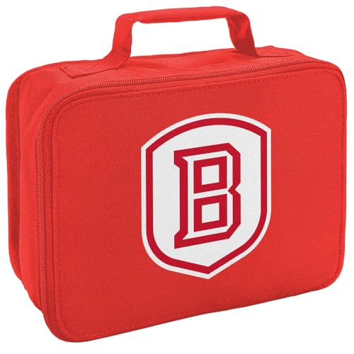 Campus Lab Bradley University Primary Logo Insulated Soft Sided Lunch Box - Reusable Lunch Bag For School Office Work, BPA Free, Red - color: Bradley University