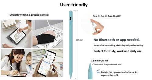 Capacitive Stylus Pen for All Amazon Fire Tablets,Stylus for Nintendo Switch/Switch OLED/Switch Lite, iPad, iPhone, Samsung Tab for Gaming, Drawing and Navigation,Blue - color: Blue