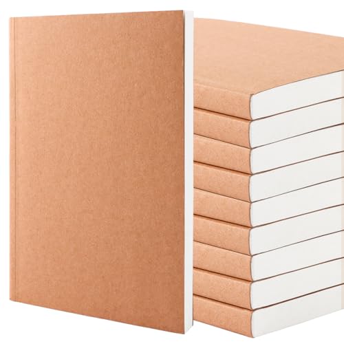 10 Pack A5 Journal Refill 5.5 x 8.2'', A5 Notebook Inserts, Refillable Notebook Inserts, Journal Inserts for Office School Writing Supplies, 128 Sheets / 256 Pages (Ruled Lined)