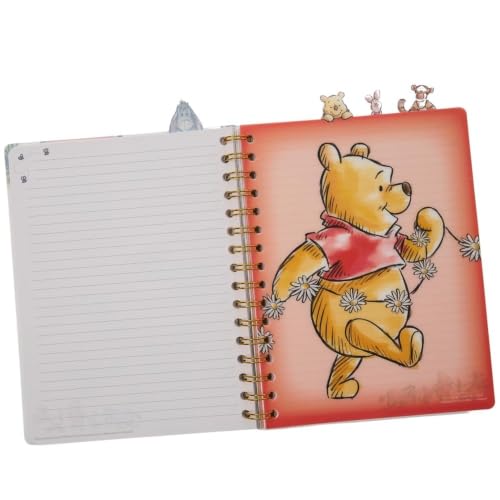 Disney Winnie the Pooh Tab Journal Spiral Notebook with Cute Dividers | Winnie The Pooh School Supplies & Office Stationery, 96 Lined Pages, Vinyl Cover, 8 x 7 Notebook for School, Planning & Gifts - style: Winnie the Pooh - White